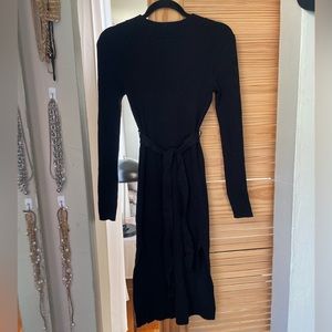 Giani Bernini Black Sweater Midi Dress Medium